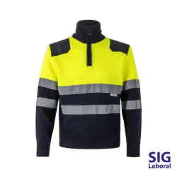 JERSEY BICOLOR ALTA VISIBILIDAD CON CREMALLERA