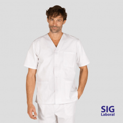 Blusa Sanitario Unisex Pico Botones
